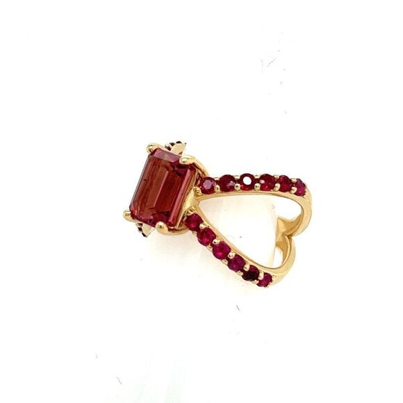 Natural Pink Tourmaline Ruby Ring 6 14k Y Gold 3.33 TCW Certified $5,950 216193 - Picture 8 of 9